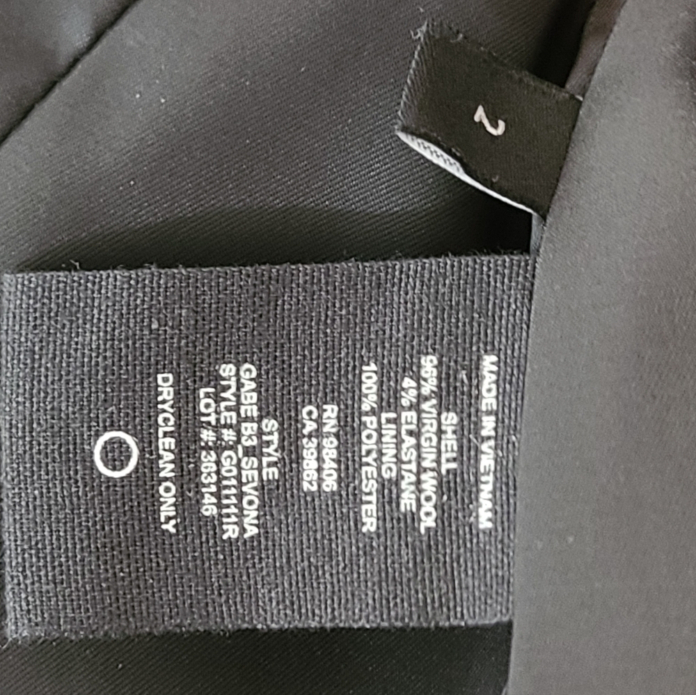 Theory Gray Virgin Wool Blazer One Button Tailored Career Work Jacket 2 Preowned - Picture 8 of 8